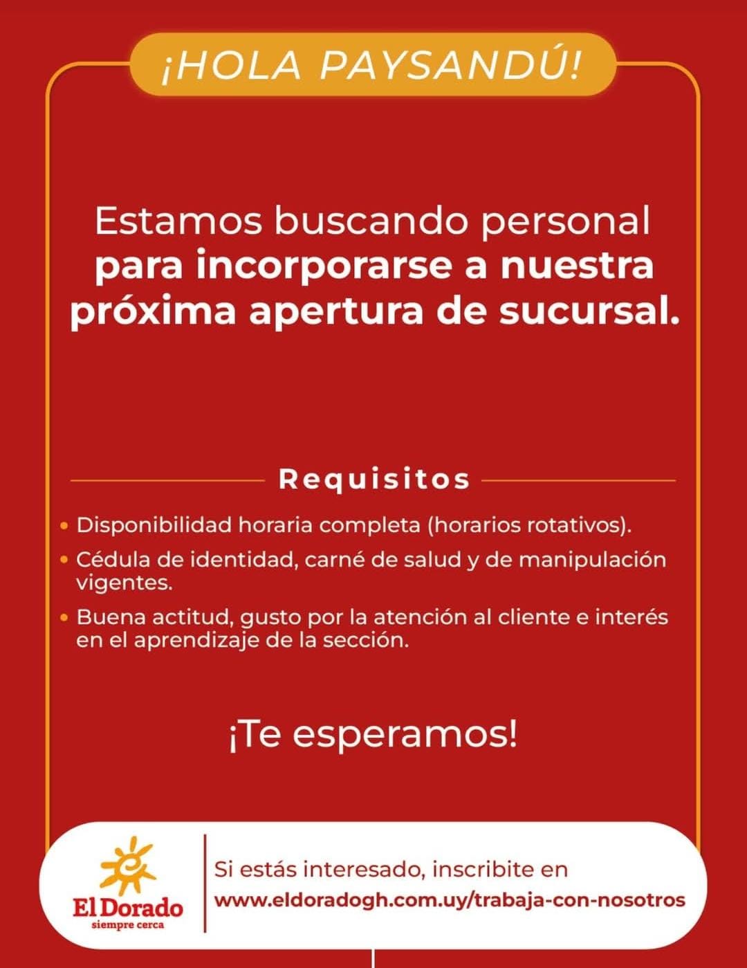 Postúlate El Dorado Paysandú